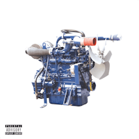 an image of a blue engine on a white background
